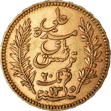 Münze, Tunesien, Ali Bey, 20 Francs, 1897, Paris, SS+, Gold, KM:227
