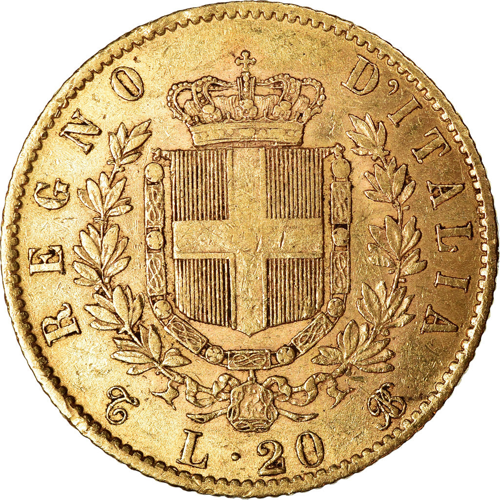 Moneta, Italia, Vittorio Emanuele II, 20 Lire, 1869, Torino, BB, Oro, KM:10.1