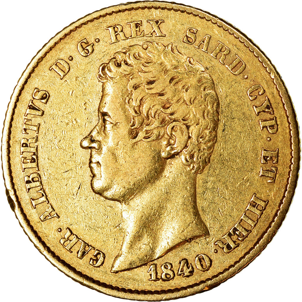 Monnaie, États italiens, SARDINIA, Carlo Alberto, 20 Lire, 1840, Torino, TTB