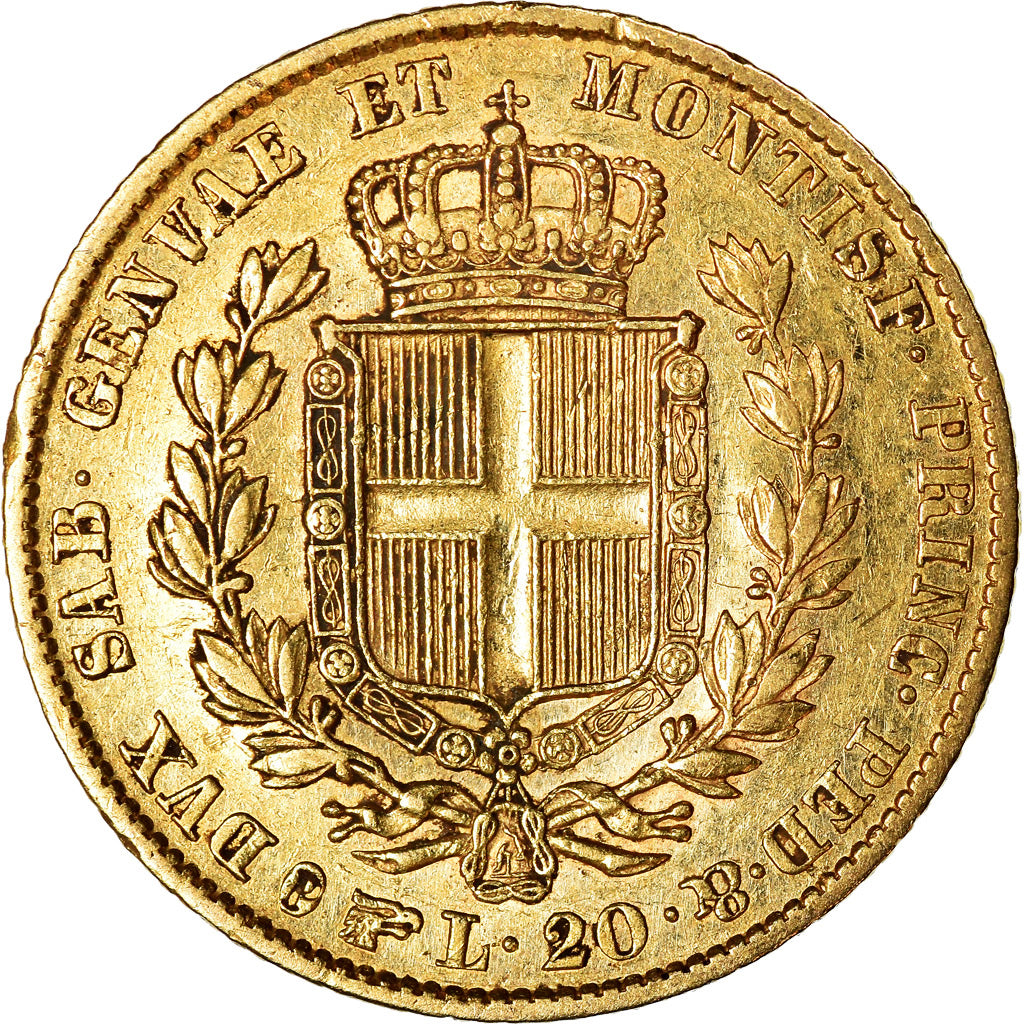 Monnaie, États italiens, SARDINIA, Carlo Alberto, 20 Lire, 1840, Torino, TTB
