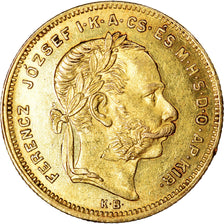 Moneta, Ungheria, Franz Joseph I, 8 Forint 20 Francs, 1879, Kremnitz, SPL, Oro