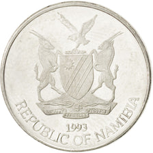 Coin, Namibia, 5 Cents, 1993, MS(63), Nickel plated steel, KM:1