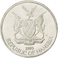 Coin, Namibia, 5 Cents, 1993, MS(63), Nickel plated steel, KM:1