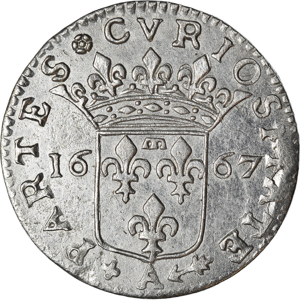 Moneda, Mónaco, Luigino, 1667, Monaco, Rare, MBC, Plata