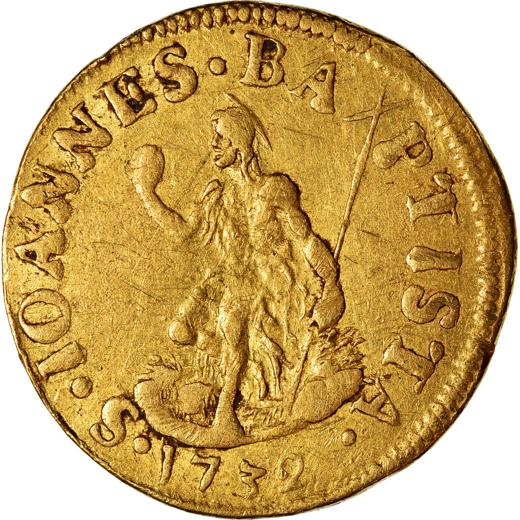 Münze, Italien Staaten, TUSCANY, Giovanni Gaston, Florino, 1732, S+, Gold