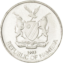 Coin, Namibia, 5 Cents, 1993, MS(63), Nickel plated steel, KM:1