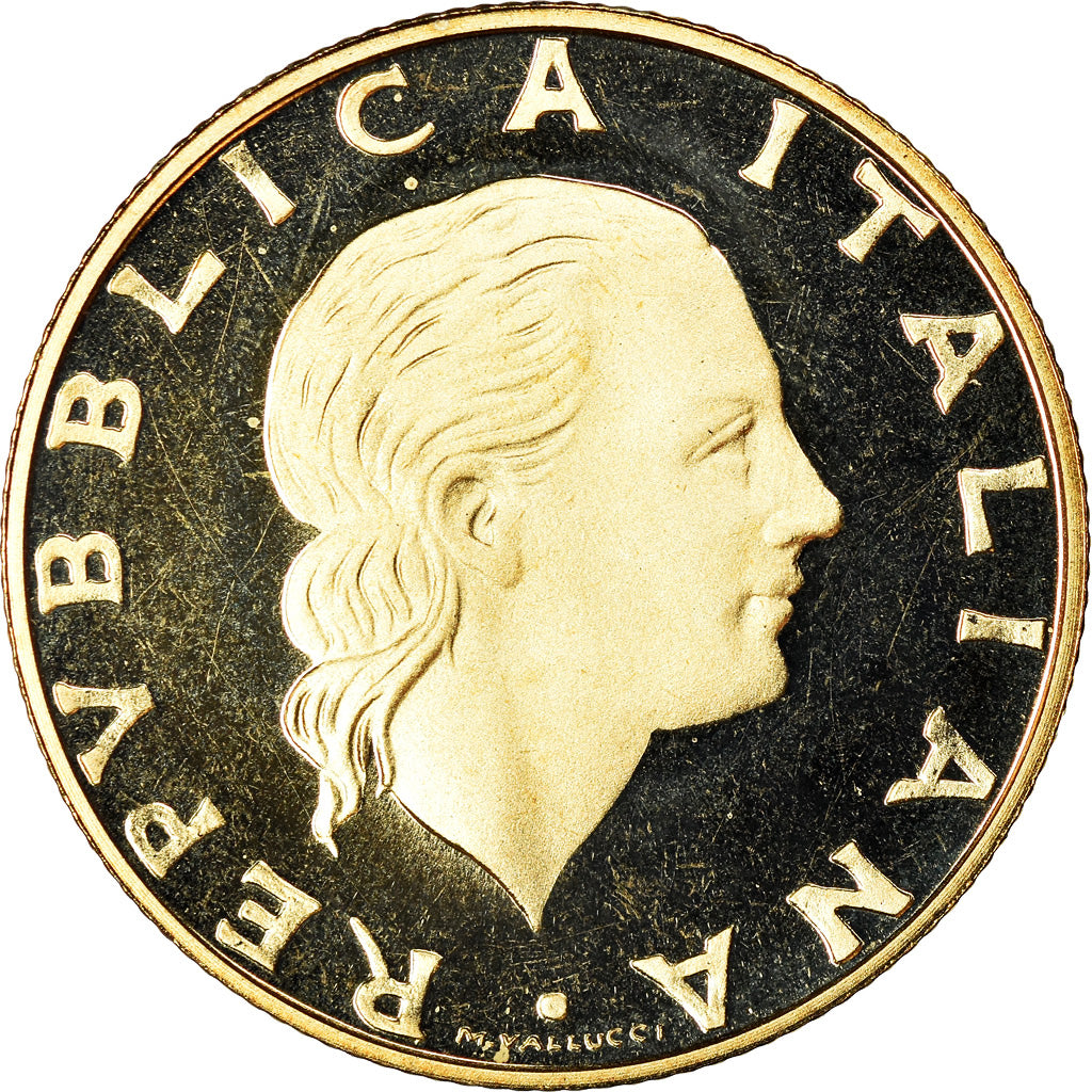 Coin, Italy, 200 Lire, 1997, Rome, Proof, MS(65-70), Aluminum-Bronze, KM:186