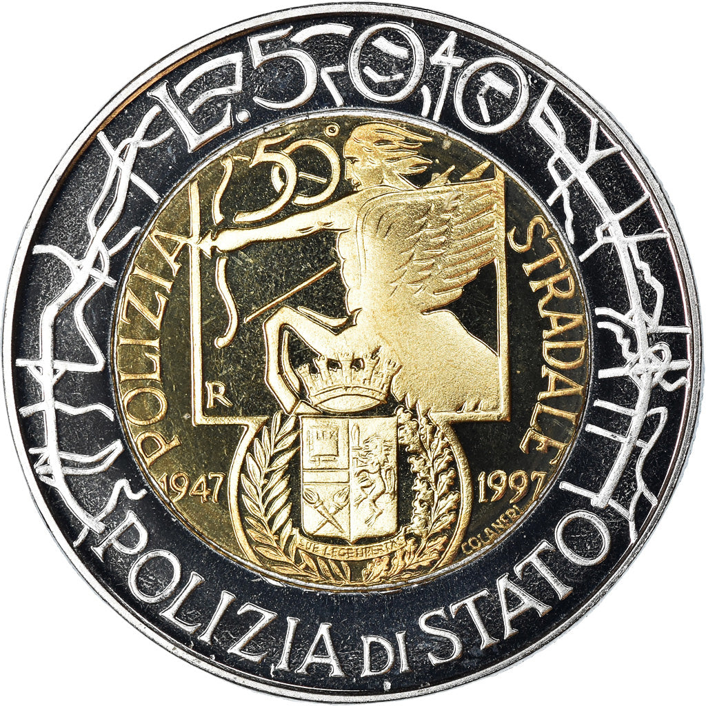Moneda, Italia, 500 Lire, 1997, Rome, Proof, FDC, Bimetálico, KM:187