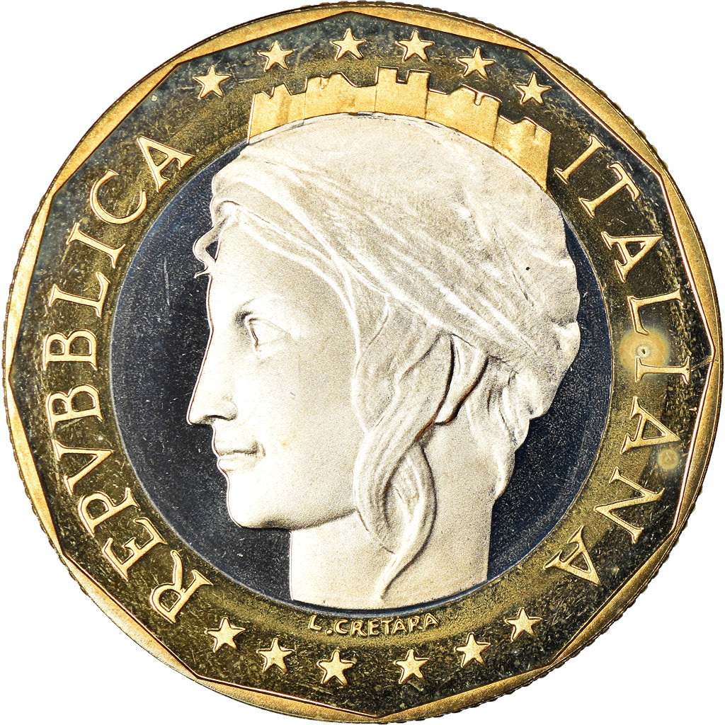 Munten, Italië, 1000 Lire, 1997, Rome, Proof, FDC, Bi-Metallic, KM:194
