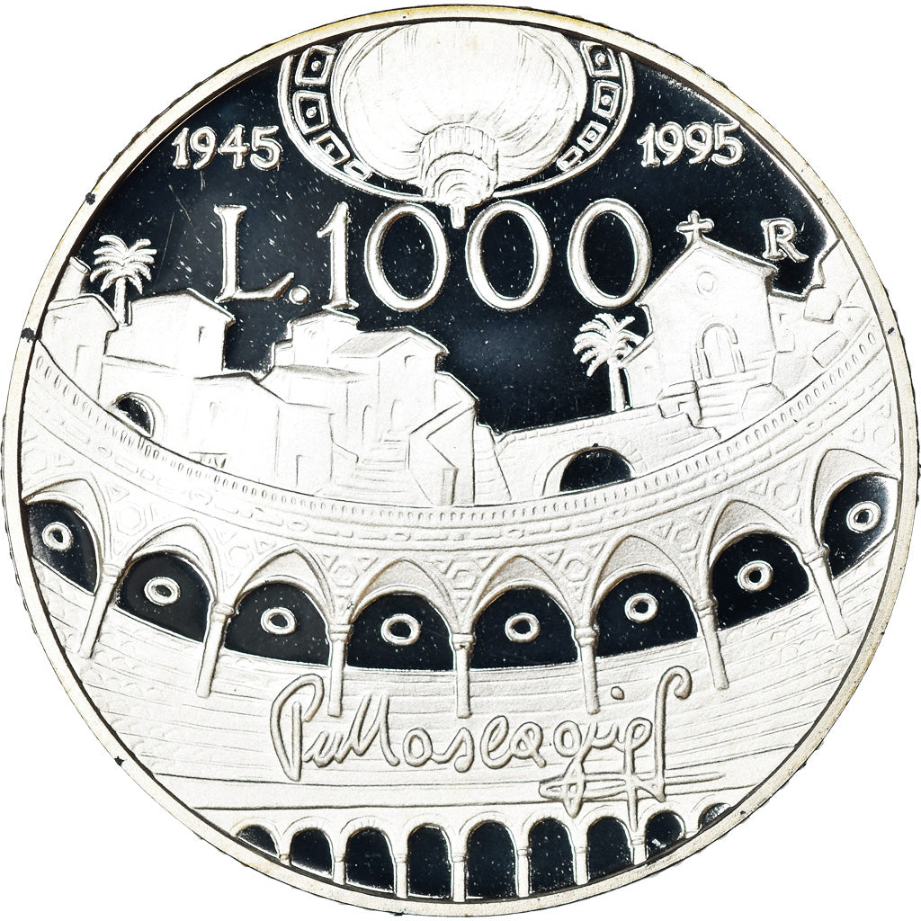 Moneta, Italia, 1000 Lire, 1995, Rome, Proof, FDC, Argento, KM:185