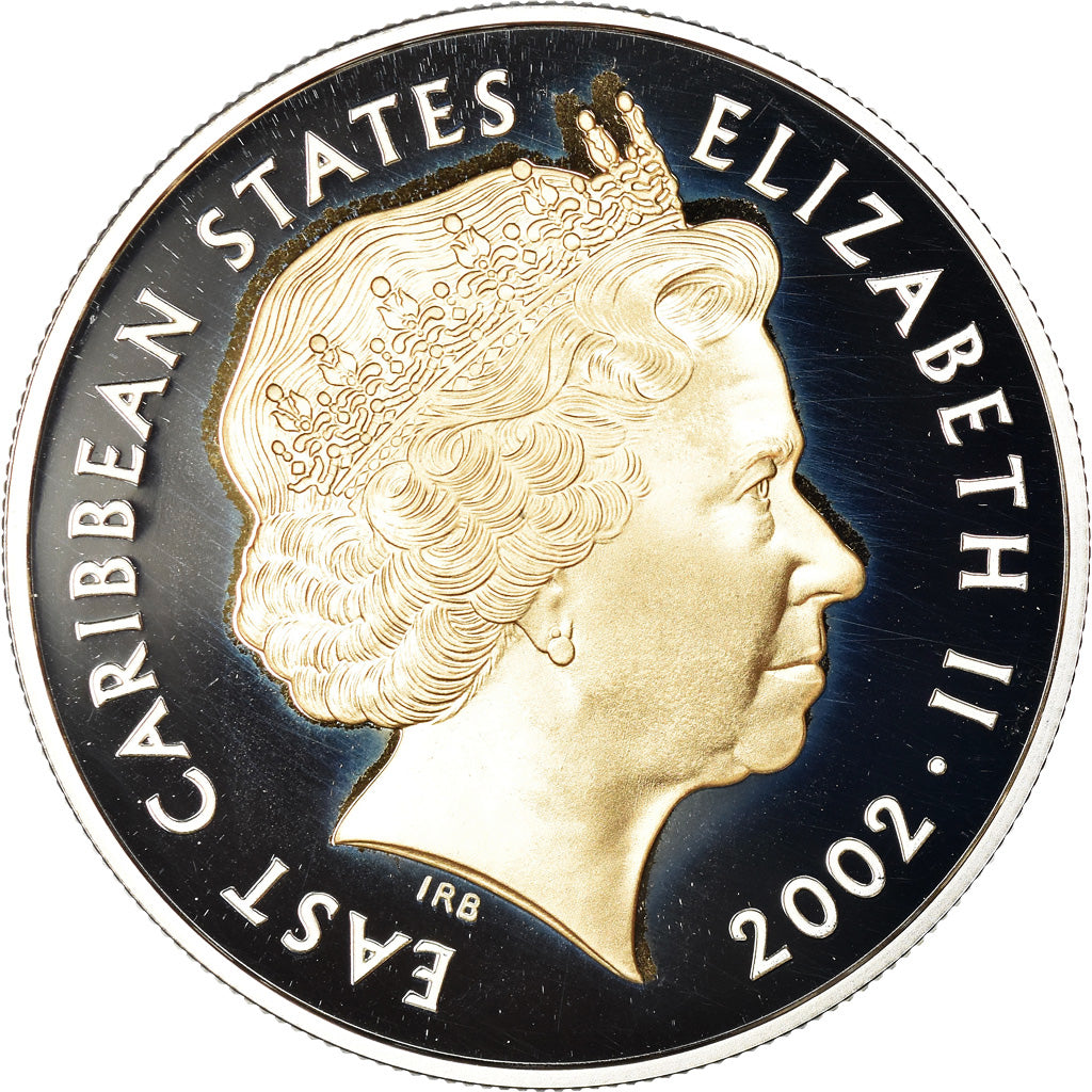 Monnaie, Etats des caraibes orientales, Elizabeth II, 10 Dollars, 2002, SPL