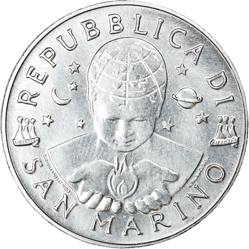 Moneta, San Marino, 5000 Lire, 1998, Rome, SPL, Argento, KM:385