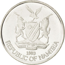 Coin, Namibia, 50 Cents, 1993, MS(63), Nickel plated steel, KM:3
