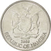Moneta, Namibia, 50 Cents, 2008, MS(63), Nickel platerowany stalą, KM:3