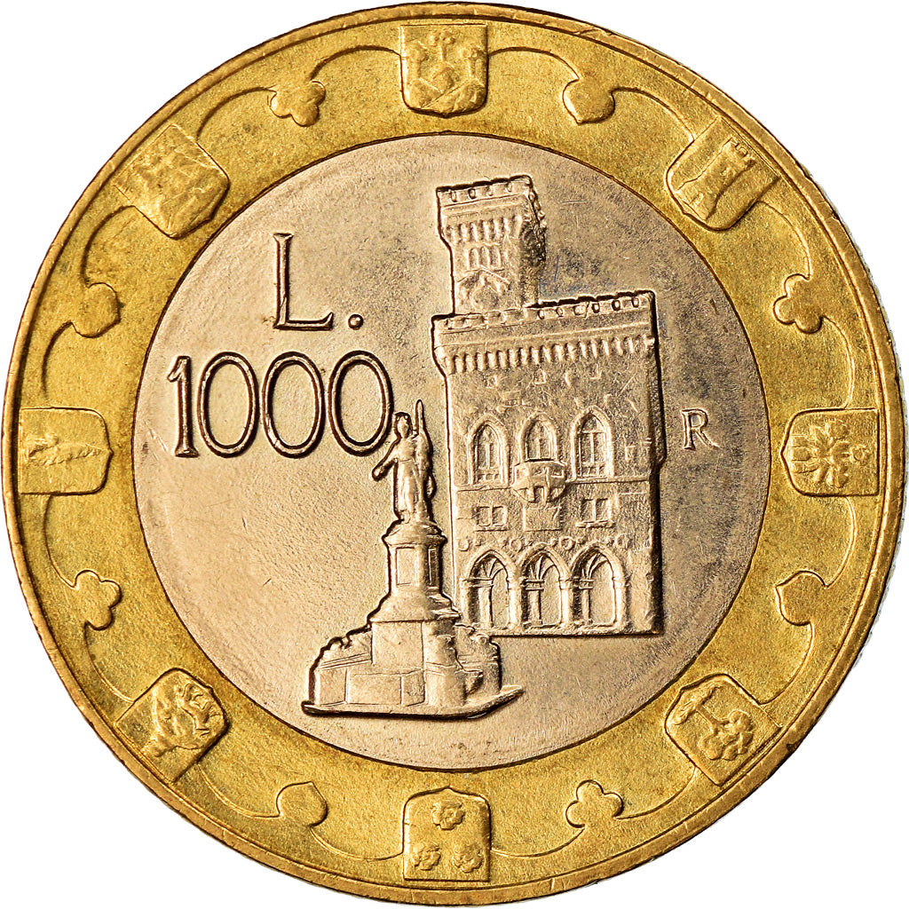Coin, San Marino, 1000 Lire, 1997, Rome, AU(55-58), Bi-Metallic, KM:368