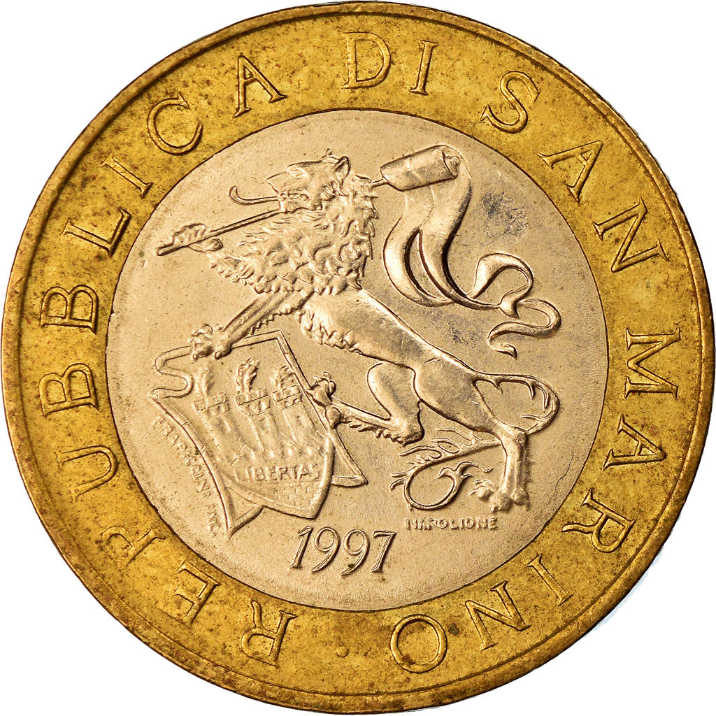 Coin, San Marino, 1000 Lire, 1997, Rome, AU(55-58), Bi-Metallic, KM:368