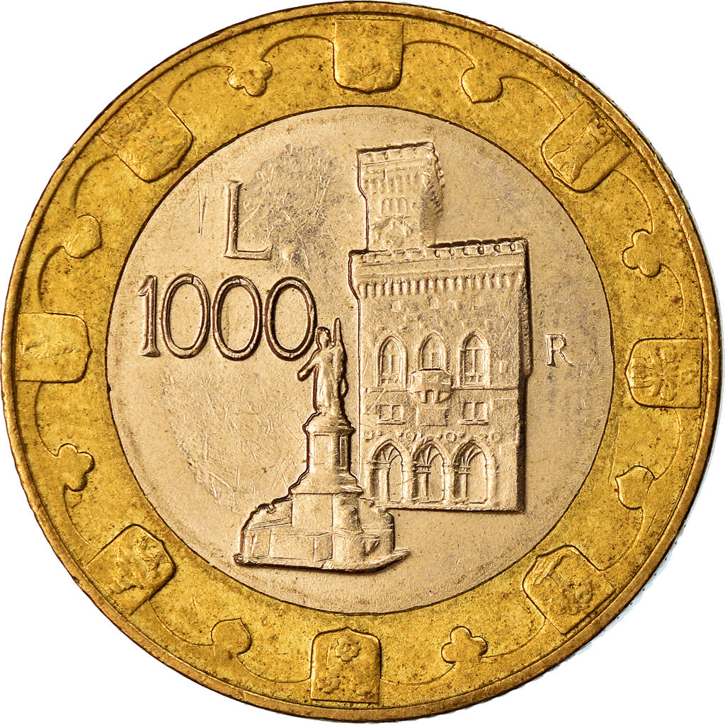 Coin, San Marino, 1000 Lire, 1997, Rome, AU(55-58), Bi-Metallic, KM:368