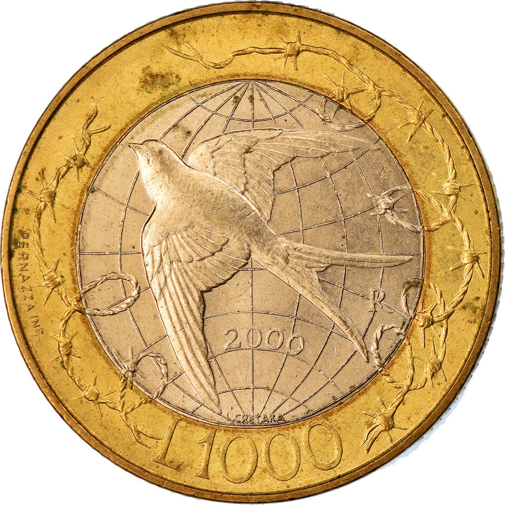 Moneta, San Marino, 1000 Lire, 2000, Rome, SPL, Bi-metallico, KM:405