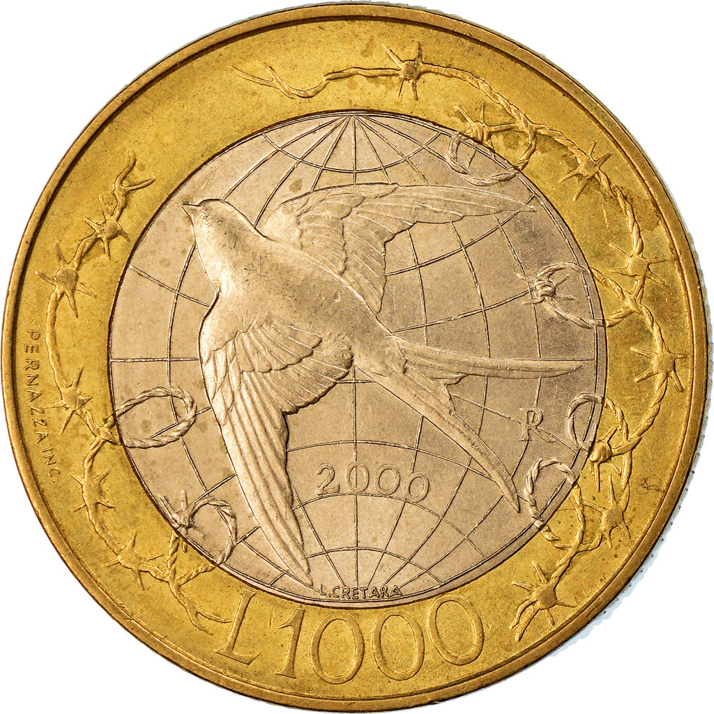 Moneta, San Marino, 1000 Lire, 2000, Rome, SPL, Bi-metallico, KM:405