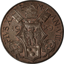 Moeda, CIDADE DO VATICANO, Pius XI, 5 Centesimi, 1929, Roma, MS(63), Bronze