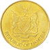 Moneta, Namibia, 5 Dollars, 1993, MS(63), Mosiądz, KM:5