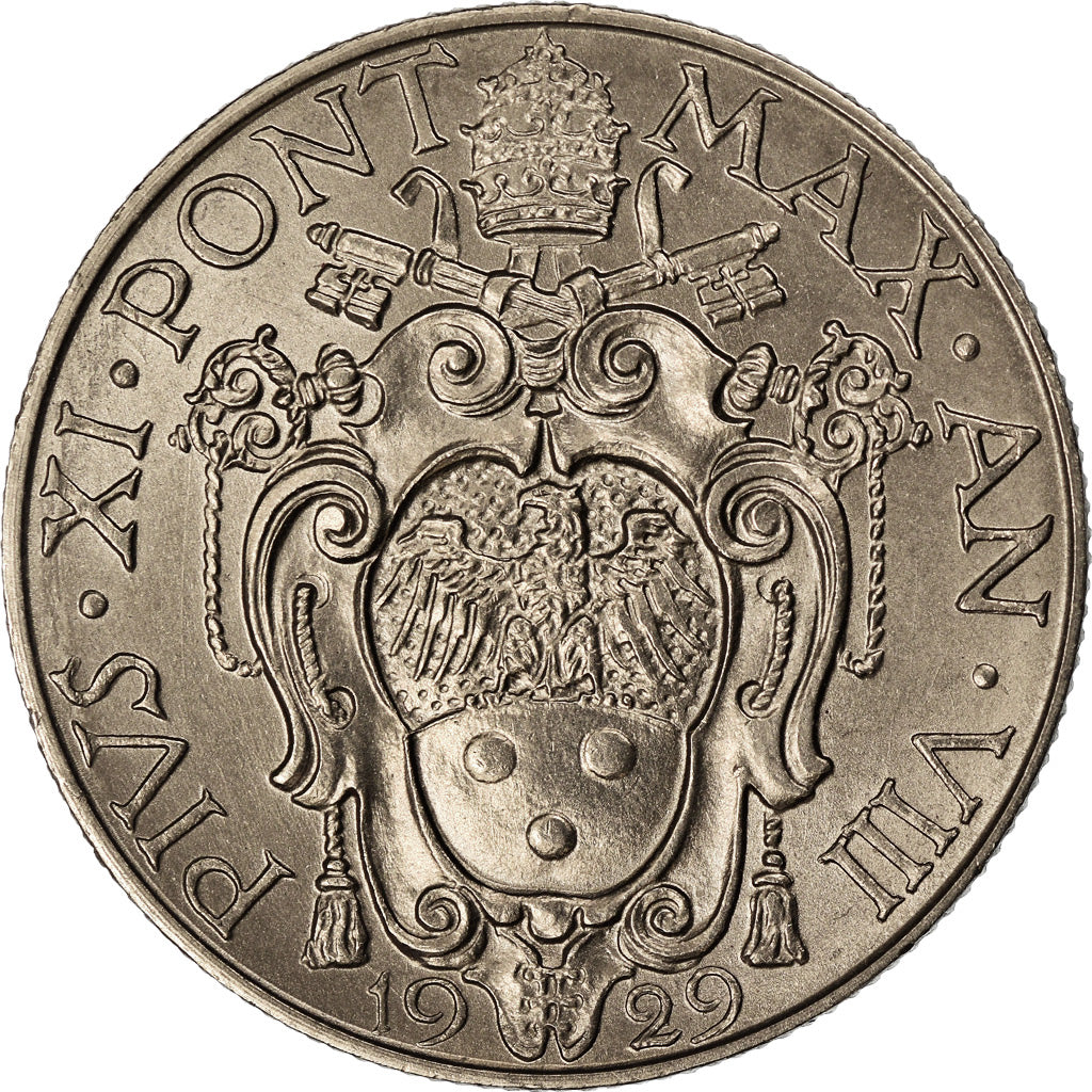 Moneta, CITTÀ DEL VATICANO, Pius XI, 50 Centesimi, 1929, Roma, SPL, Nichel