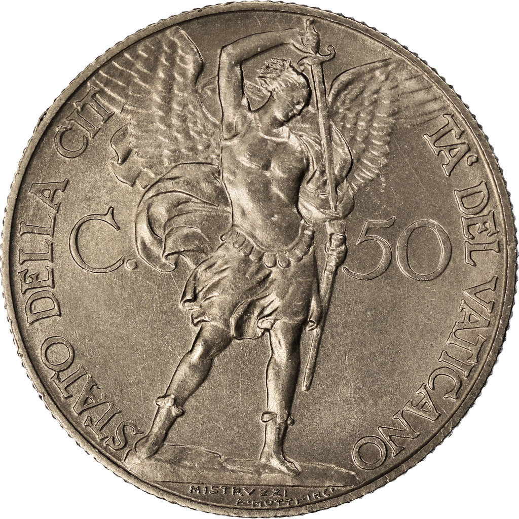 Moneta, CITTÀ DEL VATICANO, Pius XI, 50 Centesimi, 1929, Roma, SPL, Nichel