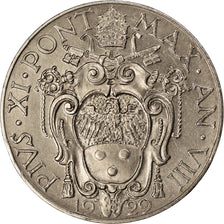 Monnaie, Cité du Vatican, Pius XI, 2 Lire, 1929, Roma, SPL, Nickel, KM:6