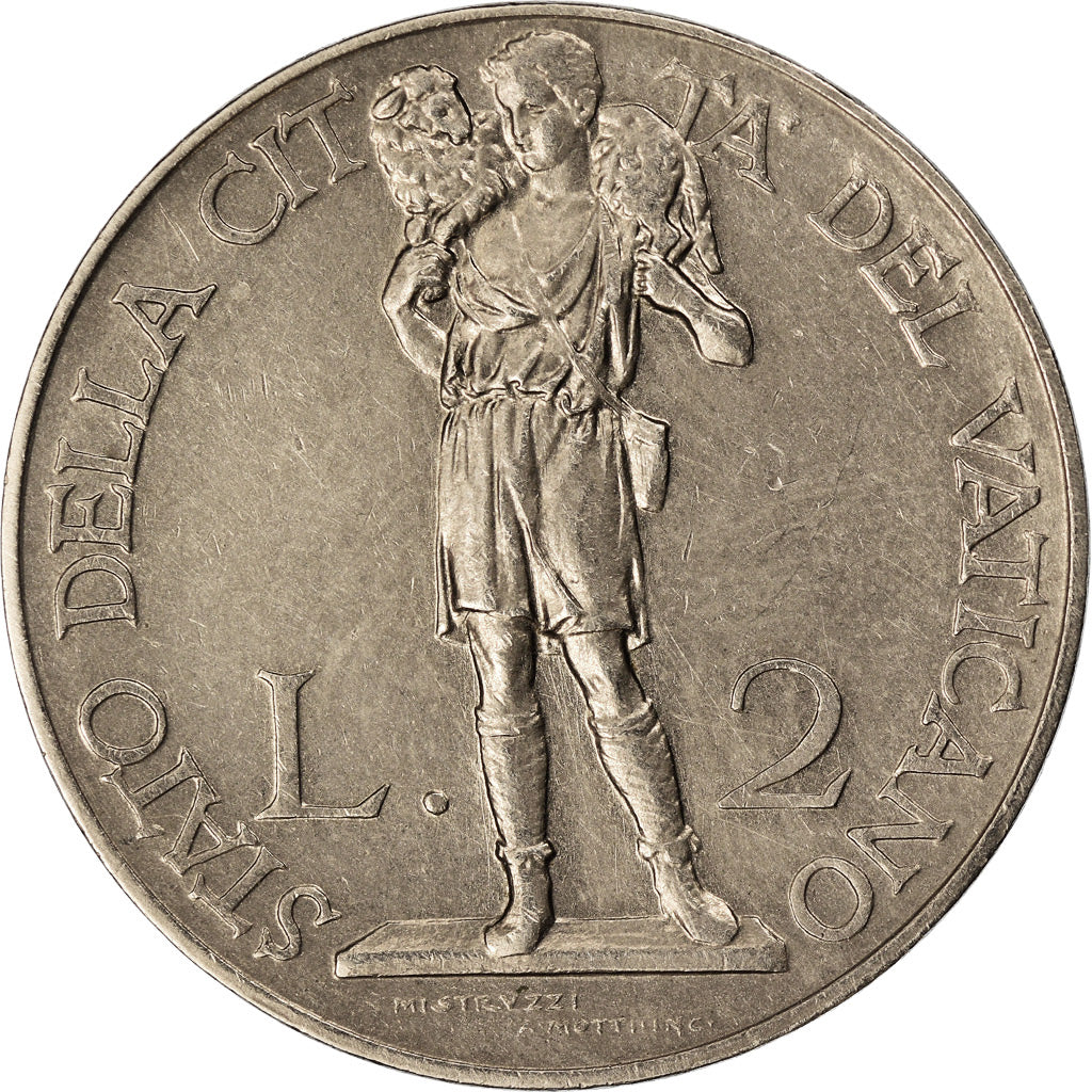 Monnaie, Cité du Vatican, Pius XI, 2 Lire, 1929, Roma, SPL, Nickel, KM:6