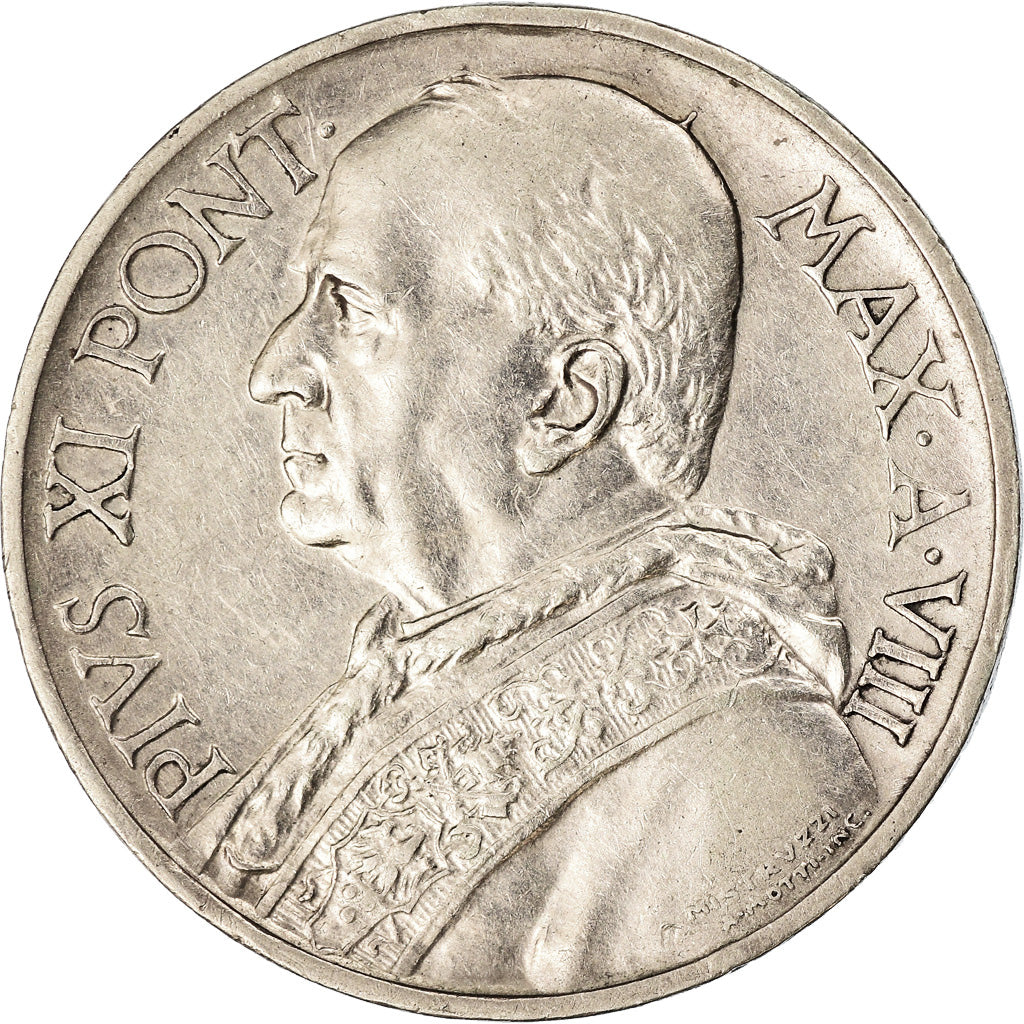 Moneta, CITTÀ DEL VATICANO, Pius XI, 5 Lire, 1929, Roma, SPL-, Argento, KM:7