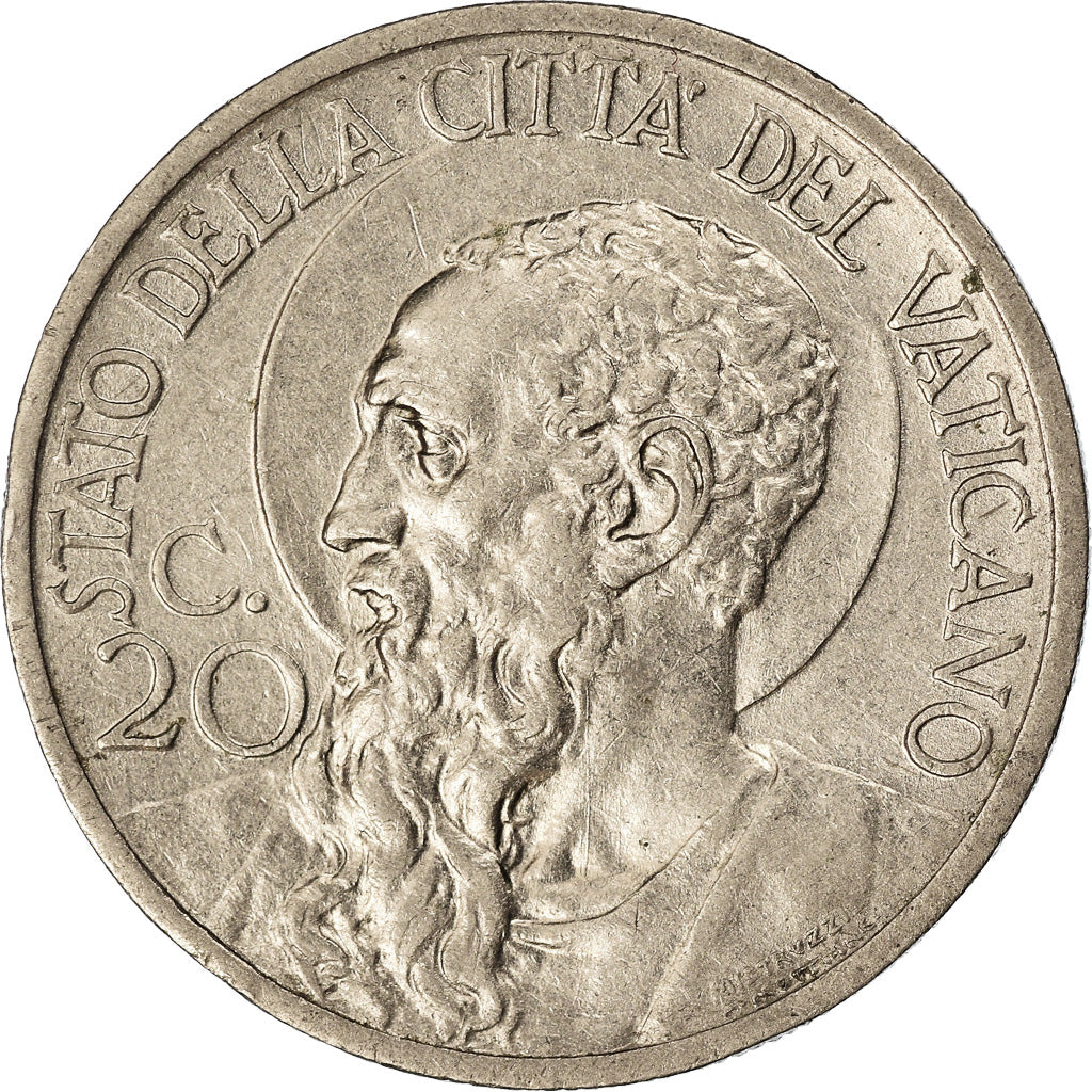 Monnaie, Cité du Vatican, Pius XI, 20 Centesimi, 1930, Roma, SPL, Nickel, KM:3