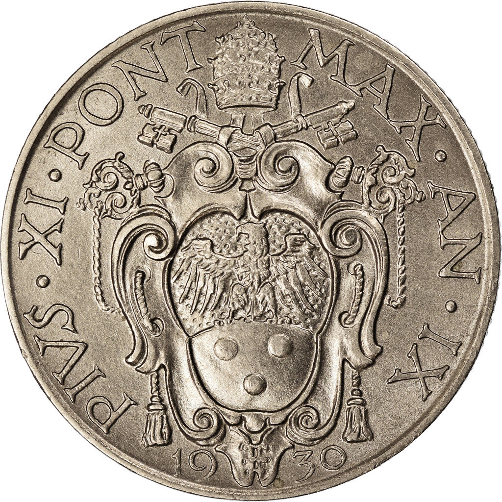 Moneta, CITTÀ DEL VATICANO, Pius XI, Lira, 1930, Roma, SPL, Nichel, KM:5