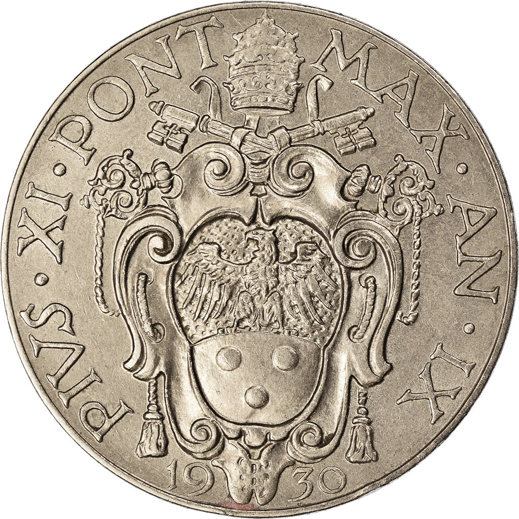 Monnaie, Cité du Vatican, Pius XI, 2 Lire, 1930, Roma, SUP+, Nickel, KM:6