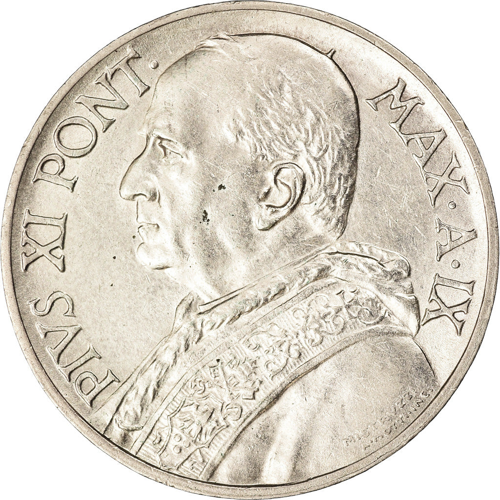 Münze, Vatikanstadt, Pius XI, 5 Lire, 1930, Roma, VZ+, Silber, KM:7