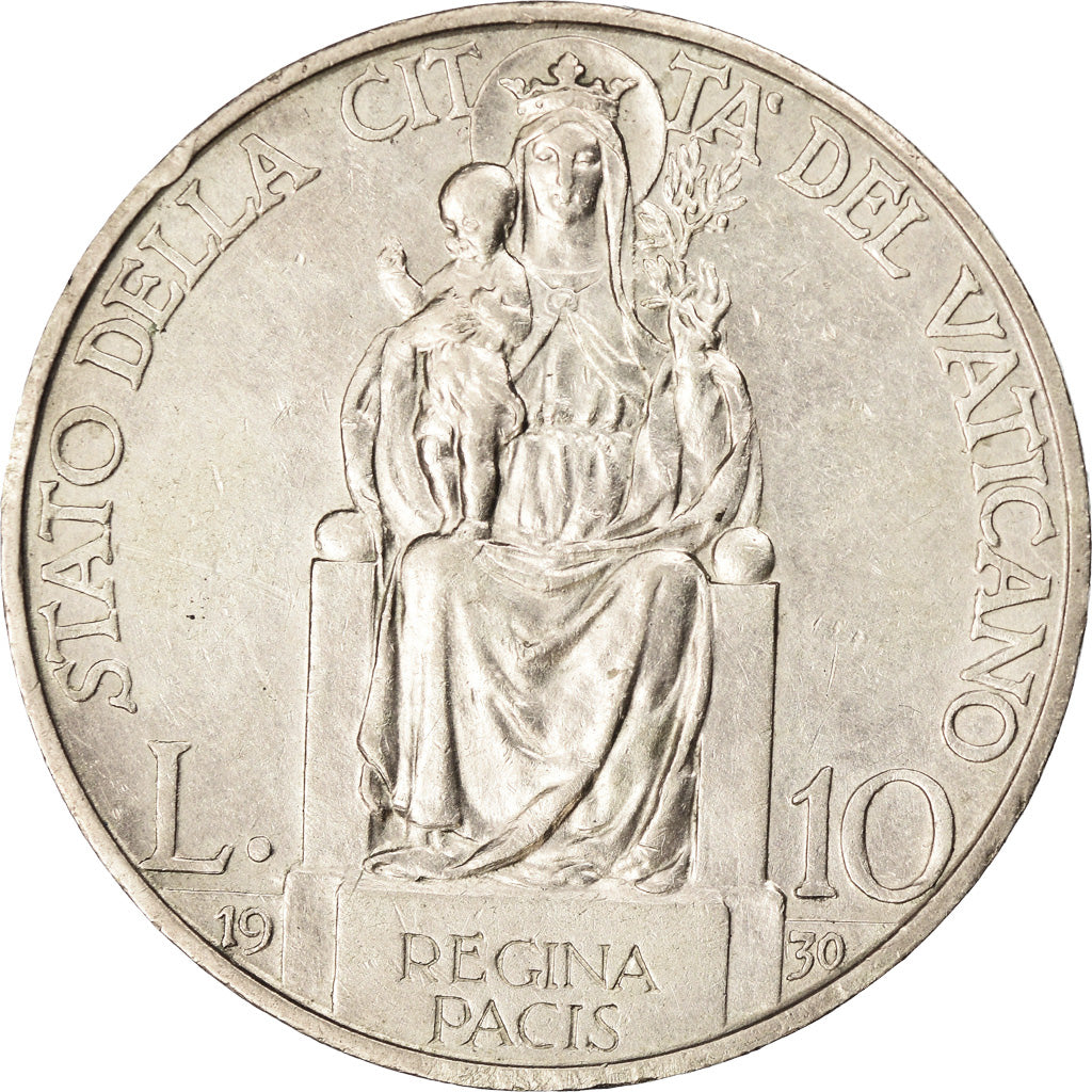 Monnaie, Cité du Vatican, Pius XI, 10 Lire, 1930, Roma, SUP, Argent, KM:8