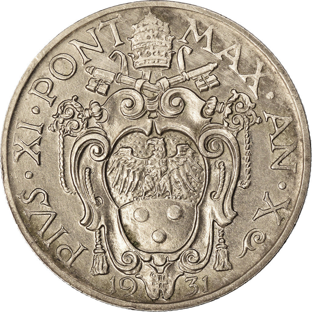 Moneta, CITTÀ DEL VATICANO, Pius XI, 20 Centesimi, 1931, Roma, SPL, Nichel