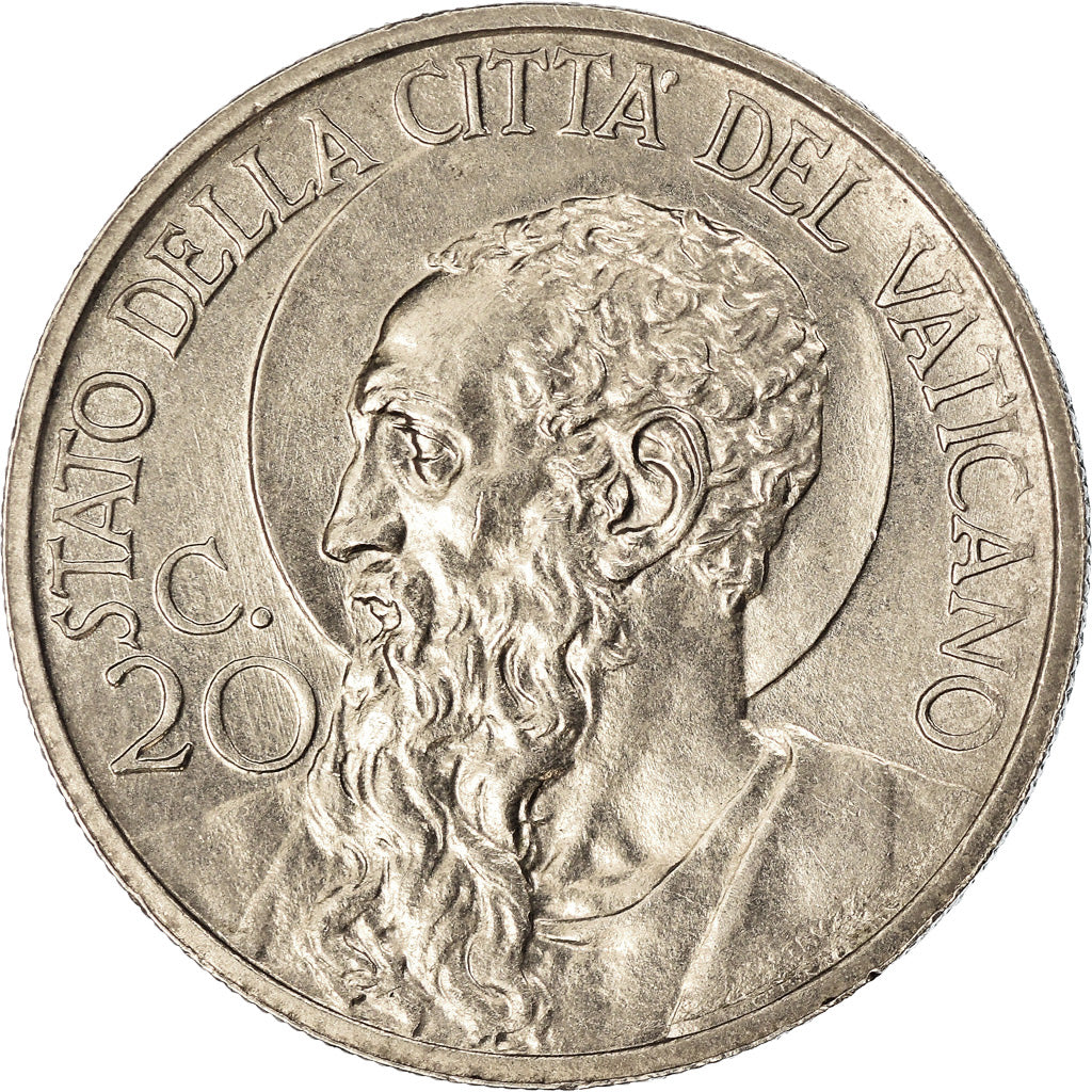 Moneta, CITTÀ DEL VATICANO, Pius XI, 20 Centesimi, 1931, Roma, SPL, Nichel