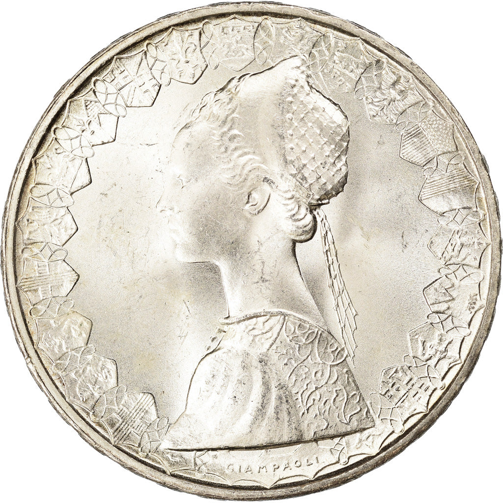 Coin, Italy, 500 Lire, 1966, Rome, MS(63), Silver, KM:98