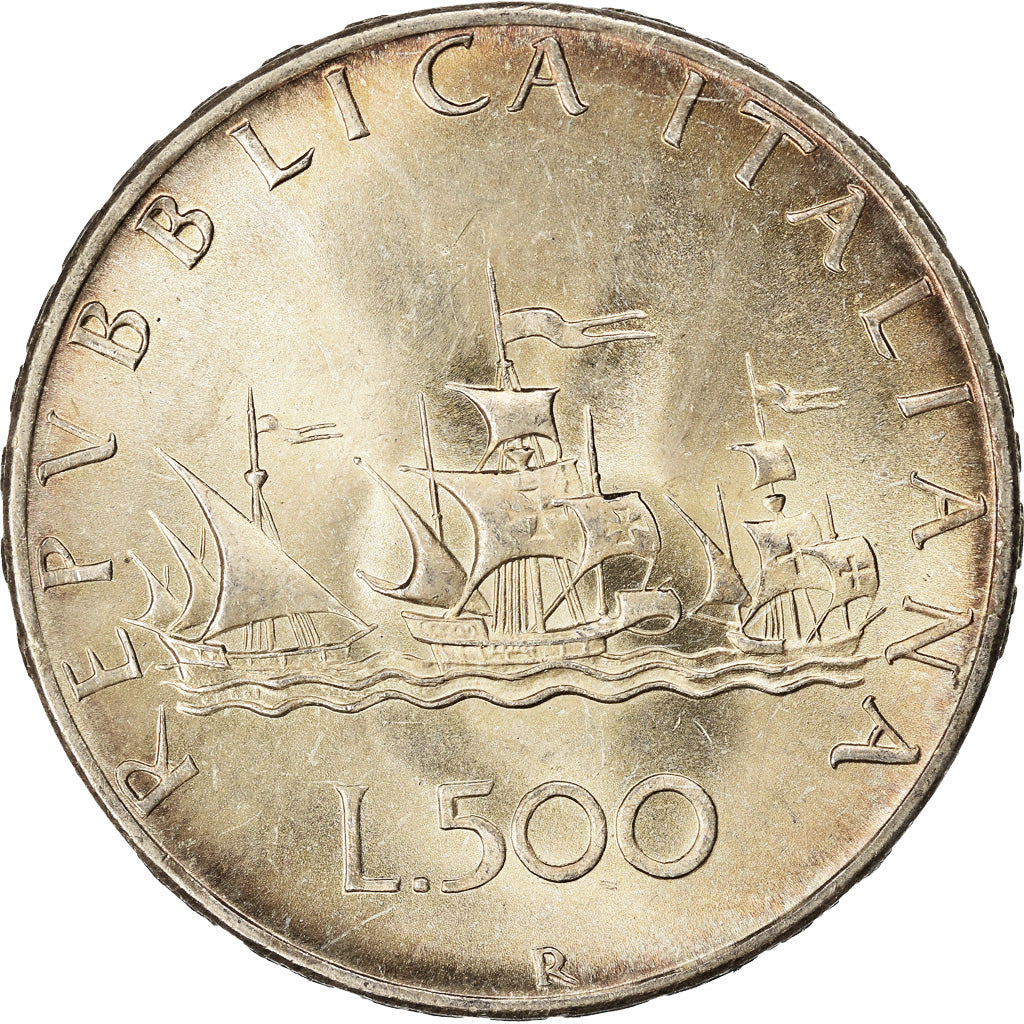 Coin, Italy, 500 Lire, 1966, Rome, MS(63), Silver, KM:98