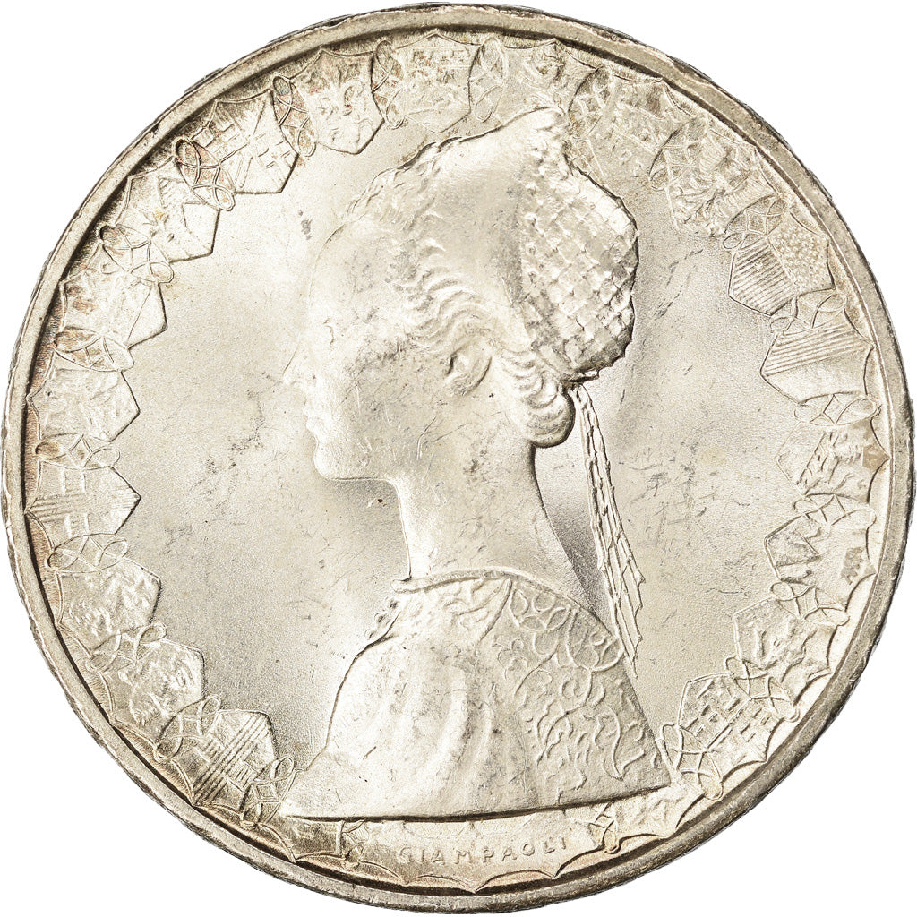 Coin, Italy, 500 Lire, 1966, Rome, MS(63), Silver, KM:98