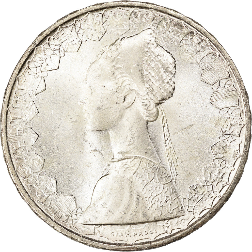 Coin, Italy, 500 Lire, 1966, Rome, MS(63), Silver, KM:98