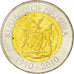 NAMIBIA, 10 Dollars, 2010, KM #21, MS(63), Bi-Metallic, 30, 9.00