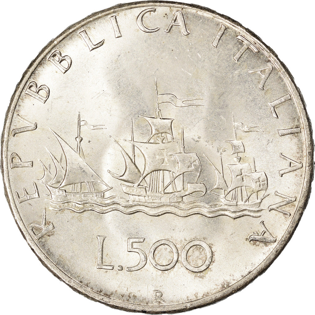 Coin, Italy, 500 Lire, 1966, Rome, MS(63), Silver, KM:98