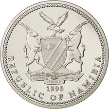 NAMIBIA, Dollar, 1995, KM #6, MS(63), Copper-Nickel, 26.88