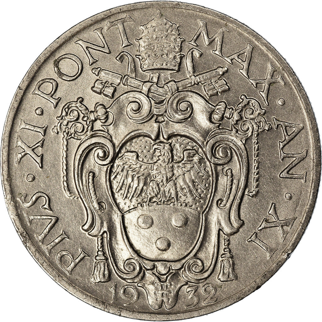 Moneta, PAŃSTWO WATYKAŃSKIE, Pius XI, 20 Centesimi, 1932, Rome, MS(60-62)