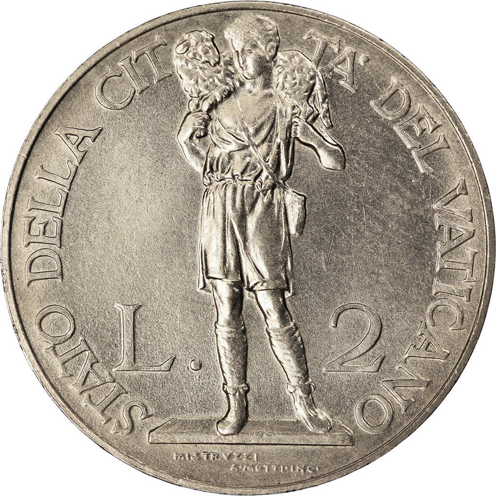 Monnaie, Cité du Vatican, Pius XI, 2 Lire, 1932, Roma, SUP+, Nickel, KM:6