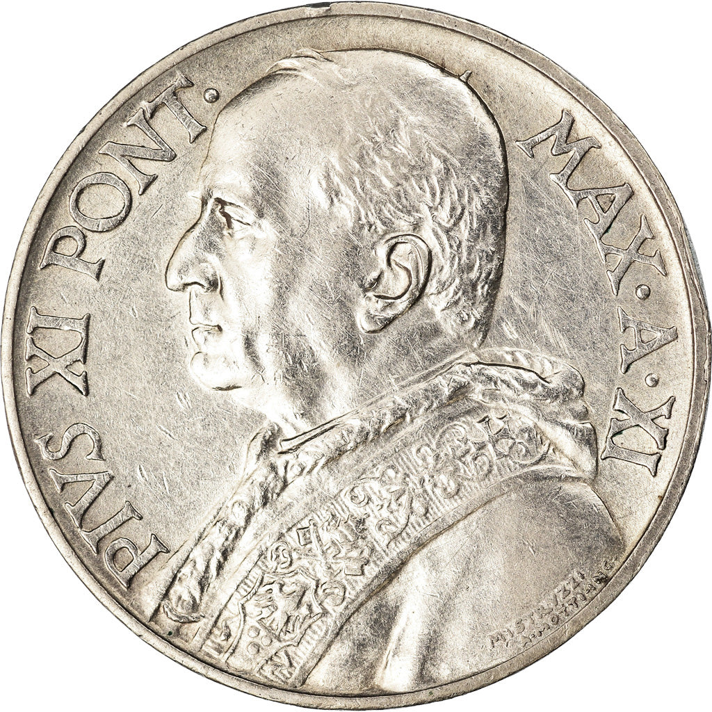 Moneta, CITTÀ DEL VATICANO, Pius XI, 10 Lire, 1932, Roma, SPL, Argento, KM:8