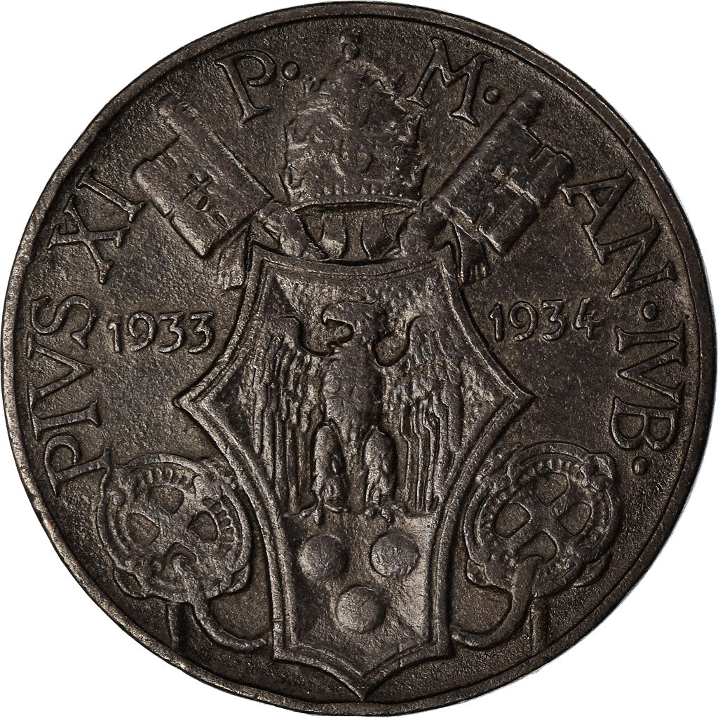 Moneta, CITTÀ DEL VATICANO, Pius XI, 5 Centesimi, 1933-1934, Roma, SPL-