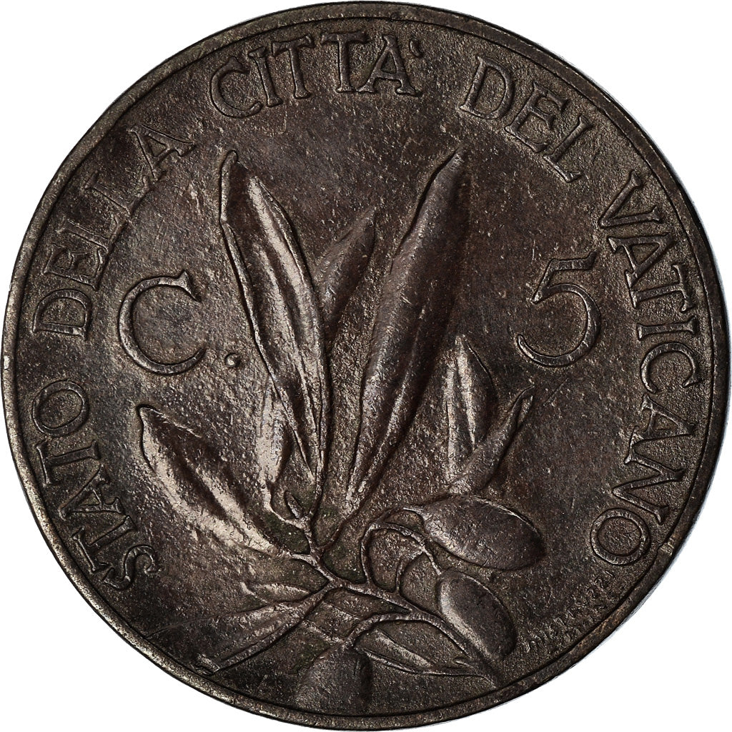 Moneta, CITTÀ DEL VATICANO, Pius XI, 5 Centesimi, 1933-1934, Roma, SPL-