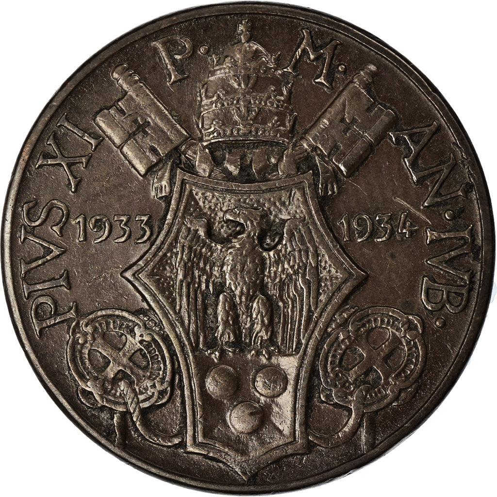 Moneta, CITTÀ DEL VATICANO, Pius XI, 10 Centesimi, 1933-1934, Roma, SPL-